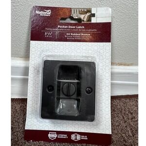 National Hardware Pocket Door Latch Oil Rubbed Bronze Solid Brass N236-032 NEW